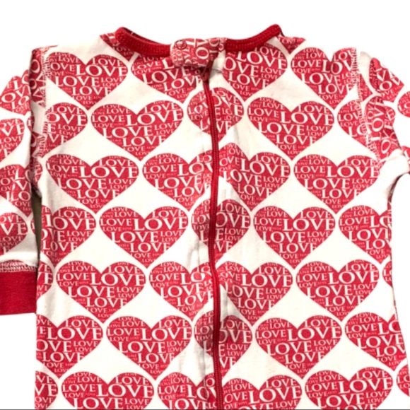 Sweet Peanut Love Heart Valentine Organic Full Bodysuit Baby 18-24 Months - Picture 2 of 4